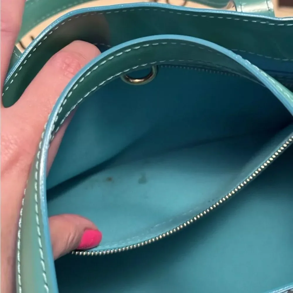 *Louis Vuitton* RARE!AUTHENTICATE Lagoon (Sea Green) Wilshire PM *Summer* EUC!